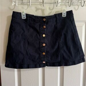 Forever 21 Black Button Up Jean Skirt Women’s Size 30 Waist